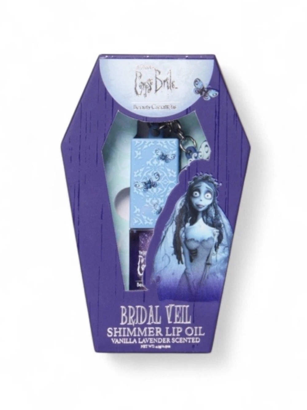 Corpse Bride Bridal Veil Shimmer Lip Oil Vanilla Lavender Beauty Creations NEW